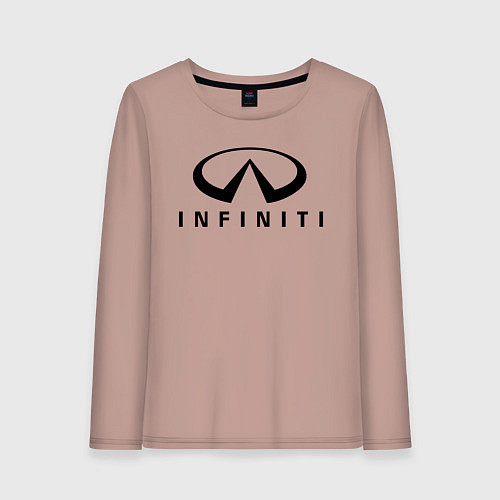 Женский лонгслив Infiniti logo / Пыльно-розовый – фото 1