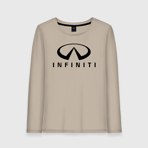 Женский лонгслив Infiniti logo / Миндальный – фото 1