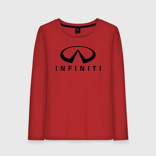 Женский лонгслив Infiniti logo / Красный – фото 1