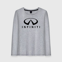 Лонгслив хлопковый женский Infiniti logo, цвет: меланж