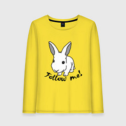 Женский лонгслив Rabbit: follow me