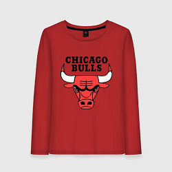 Лонгслив хлопковый женский Chicago Bulls, цвет: красный