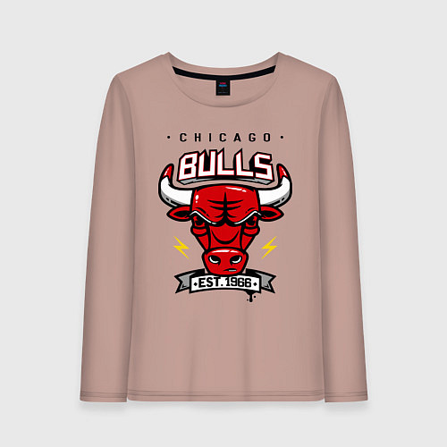 Женский лонгслив Chicago Bulls est. 1966 / Пыльно-розовый – фото 1