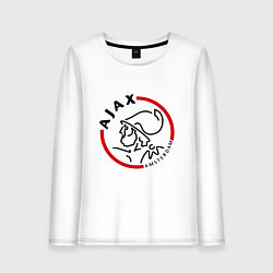 Лонгслив хлопковый женский Ajax FC, цвет: белый