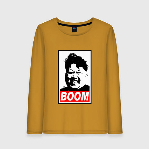 Женский лонгслив BOOM: Kim Chen Eun / Горчичный – фото 1