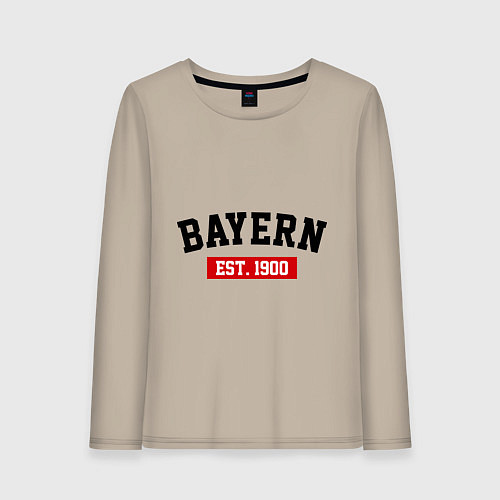 Женский лонгслив FC Bayern Est. 1900 / Миндальный – фото 1