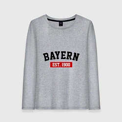 Лонгслив хлопковый женский FC Bayern Est. 1900, цвет: меланж
