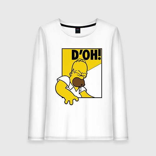 Женский лонгслив Homer D'OH! / Белый – фото 1