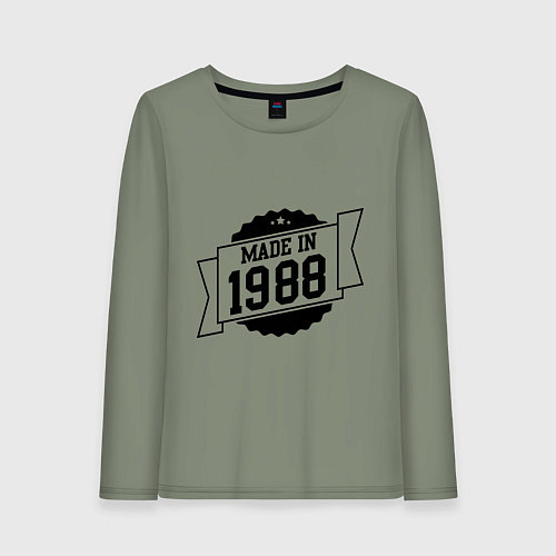 Женский лонгслив Made in 1988 / Авокадо – фото 1