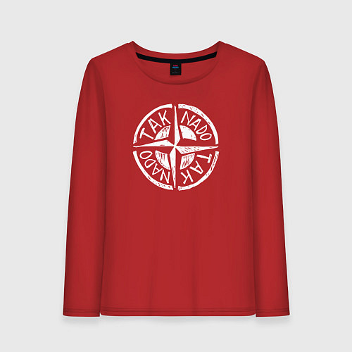 Женский лонгслив Taknado Stone Island / Красный – фото 1