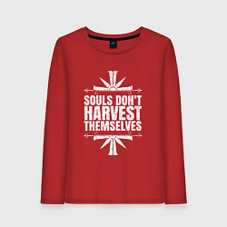 Лонгслив хлопковый женский Harvest Themselves, цвет: красный