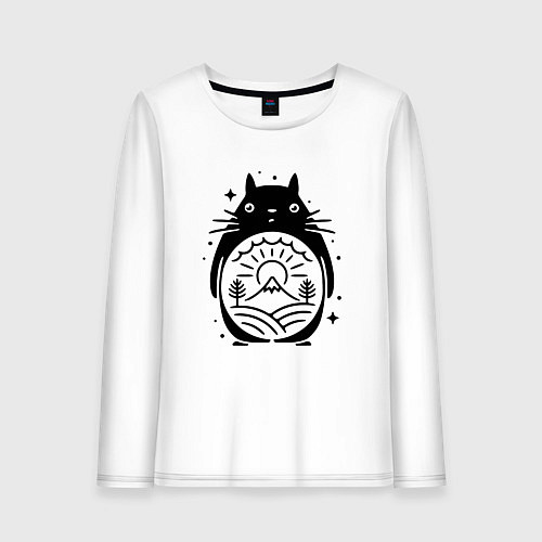 Женский лонгслив Мой сосед Тоторо / Белый – фото 1