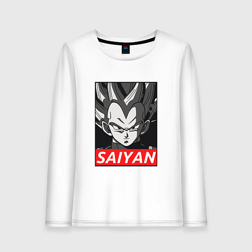 Женский лонгслив SAIYAN OBEY / Белый – фото 1