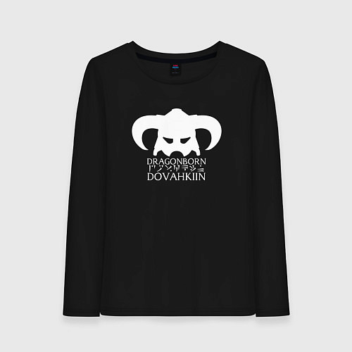 Женский лонгслив TES: Dovahkin / Черный – фото 1