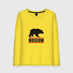 Лонгслив хлопковый женский Moscow Bear, цвет: желтый