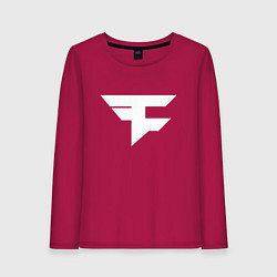 Лонгслив хлопковый женский FAZE Symbol, цвет: маджента