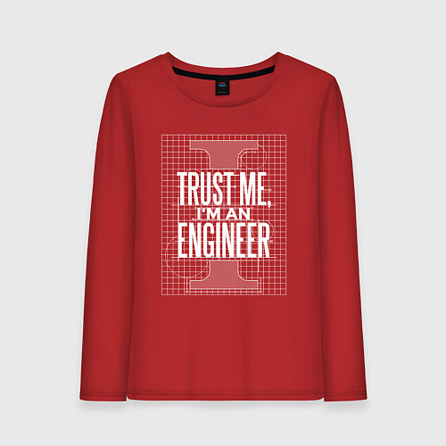 Женский лонгслив I'm an Engineer / Красный – фото 1