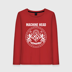 Лонгслив хлопковый женский Machine Head MCMXCII, цвет: красный