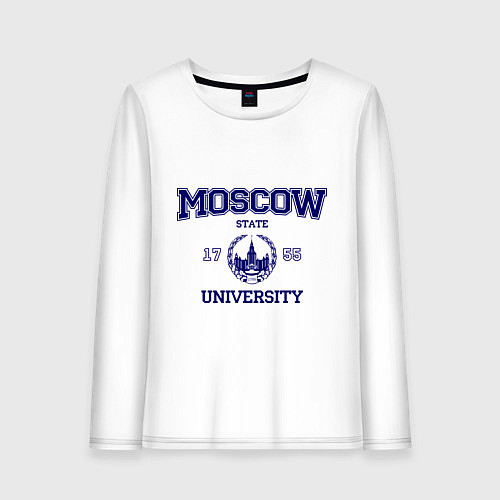 Женский лонгслив MGU Moscow University / Белый – фото 1