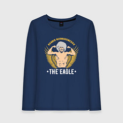 Лонгслив хлопковый женский Khabib: The Eagle, цвет: тёмно-синий