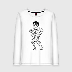 Лонгслив хлопковый женский Tony Ferguson art, цвет: белый