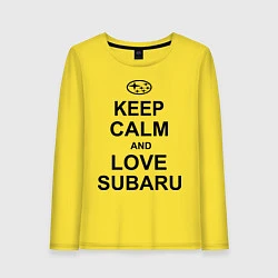 Женский лонгслив Keep Calm & Love Subaru