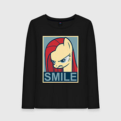 Лонгслив хлопковый женский MLP: Smile, цвет: черный