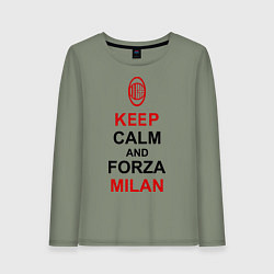 Женский лонгслив Keep Calm & Forza Milan