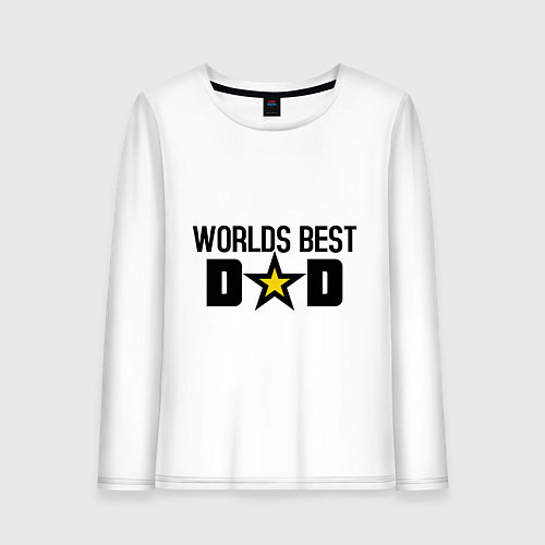 Женский лонгслив Worlds Best Dad / Белый – фото 1