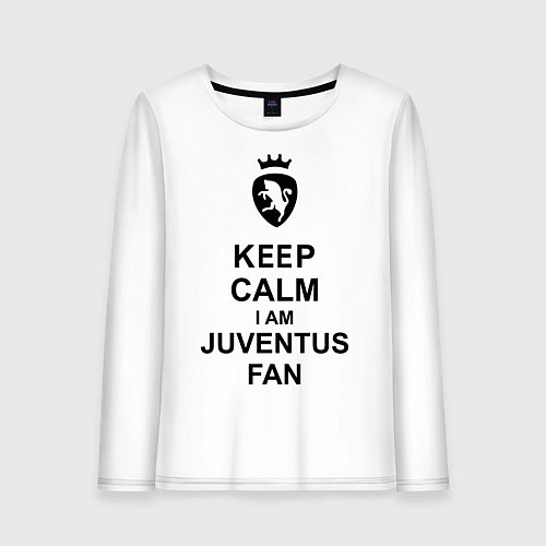 Женский лонгслив Keep Calm & Juventus fan / Белый – фото 1