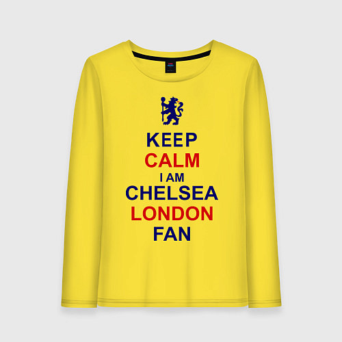 Женский лонгслив Keep Calm & Chelsea London fan / Желтый – фото 1