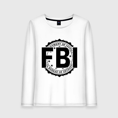 Женский лонгслив FBI Agency / Белый – фото 1