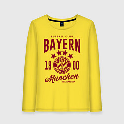 Лонгслив хлопковый женский Bayern Munchen 1900, цвет: желтый