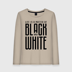 Женский лонгслив Juventus: Black & White