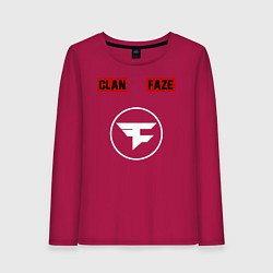 Лонгслив хлопковый женский FAZE CLAN, цвет: маджента