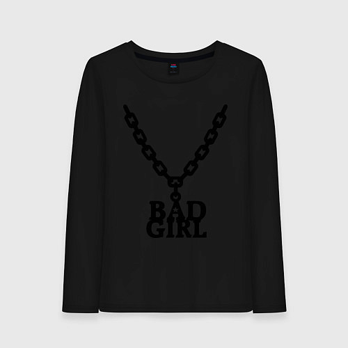 Женский лонгслив Bad girl chain / Черный – фото 1