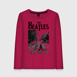 Лонгслив хлопковый женский The Beatles: Mono Abbey Road, цвет: маджента