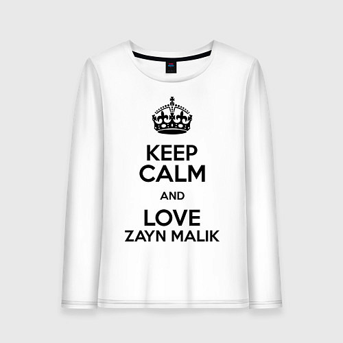 Женский лонгслив Keep Calm & Love Zayn Malik / Белый – фото 1