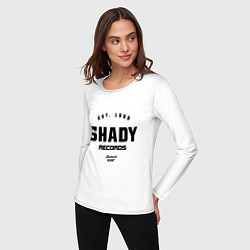 Лонгслив хлопковый женский Shady records, цвет: белый — фото 2
