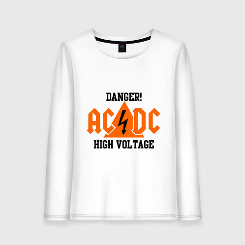 Женский лонгслив AC/DC: High Voltage / Белый – фото 1