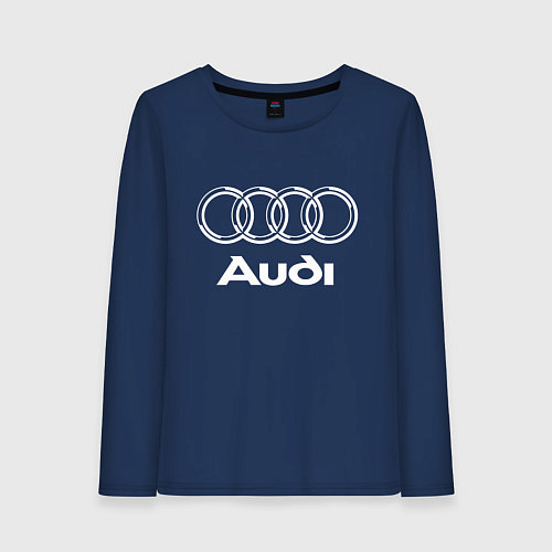 Женский лонгслив AUDI / Тёмно-синий – фото 1