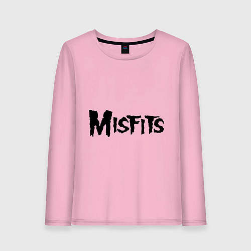 Женский лонгслив Misfits logo / Светло-розовый – фото 1