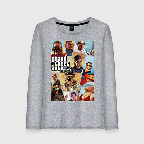 Женский лонгслив GTA 5: Stories / Меланж – фото 1