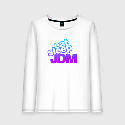 Лонгслив хлопковый женский JDM, цвет: белый