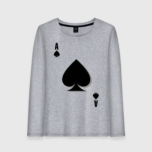 Женский лонгслив Пиковый туз / Меланж – фото 1