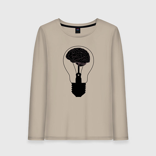 Женский лонгслив Светлый разум / Миндальный – фото 1