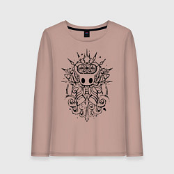 Лонгслив хлопковый женский Hollow Knight, цвет: пыльно-розовый