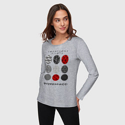 Лонгслив хлопковый женский TOP: Blurryface, цвет: меланж — фото 2