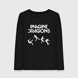 Лонгслив хлопковый женский IMAGINE DRAGONS, цвет: черный