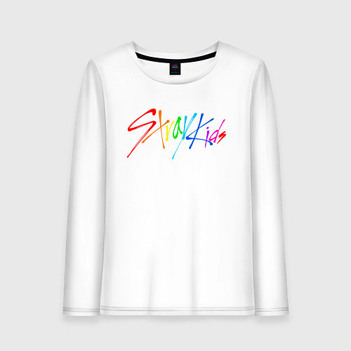 Женский лонгслив STRAY KIDS АВТОГРАФЫ / Белый – фото 1